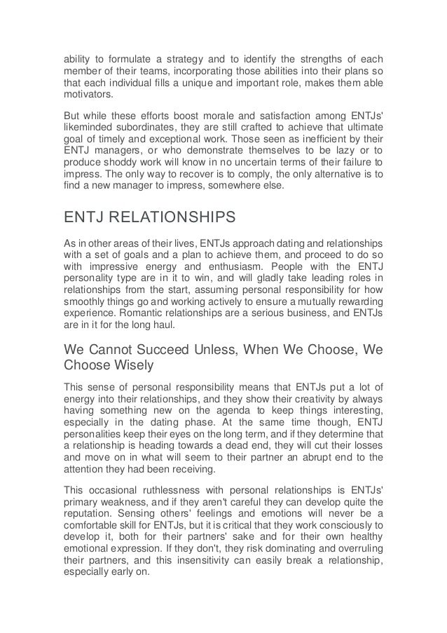 Entj relationships love